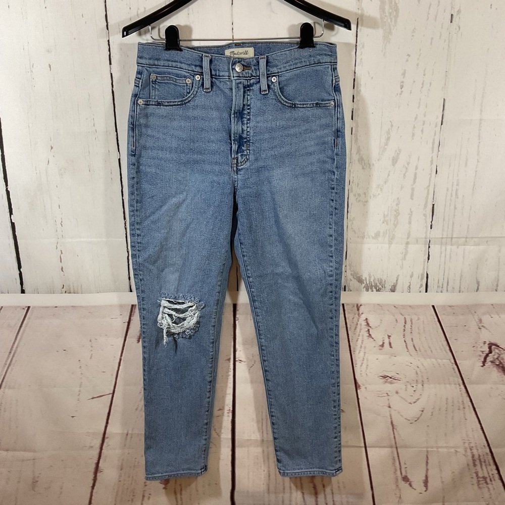 Madewell Jeans The Perfect Vintage Jean High Rise Blue Distressed